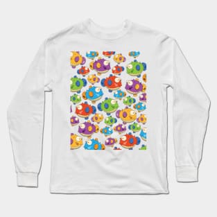 Cute Puffer fish Pattern Long Sleeve T-Shirt